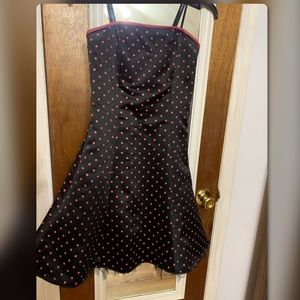 Black and Pink Polka Dot Dress
